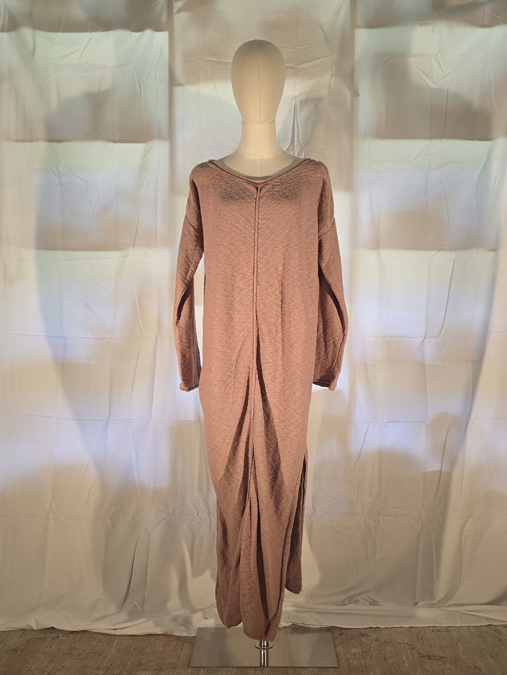 Free People BEACH Dusty Apricot Rose Knit Sweater Coverup